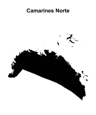 Camarines Norte province blank outline map clipart