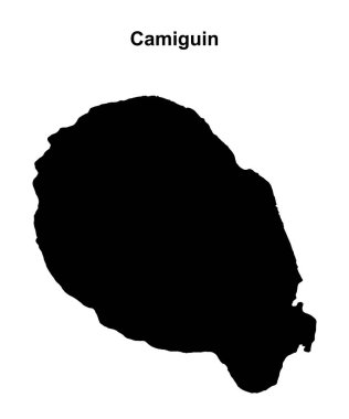 Camiguin province blank outline map clipart