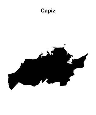 Capiz province blank outline map clipart