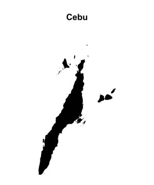 Cebu province blank outline map clipart