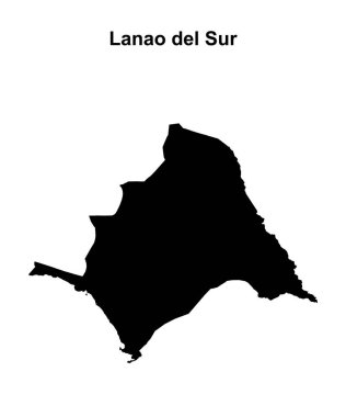 Lanao del Sur province blank outline map clipart