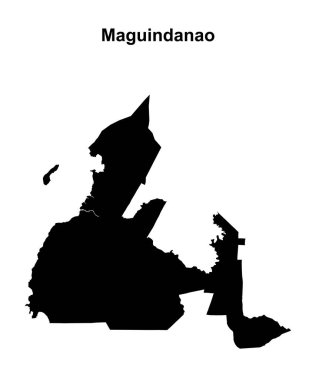 Maguindanao province blank outline map clipart