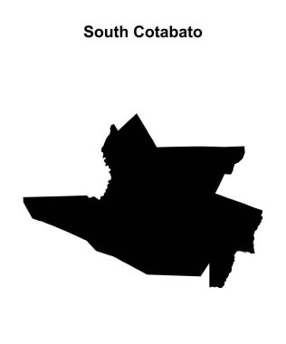 Güney Cotabato ili boş ana hat haritası