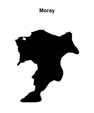 Moray blank outline map clipart