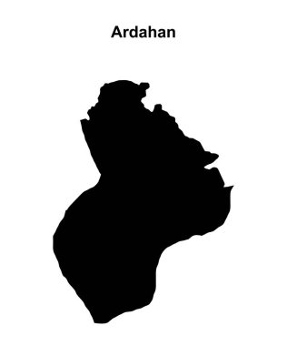 Ardahan ili boş ana hat haritası