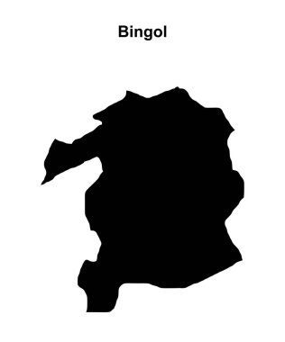 Bingol province blank outline map clipart