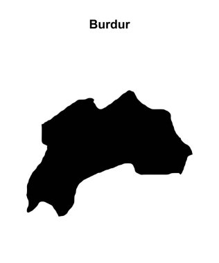 Burdur bölgesi boş ana hat haritası