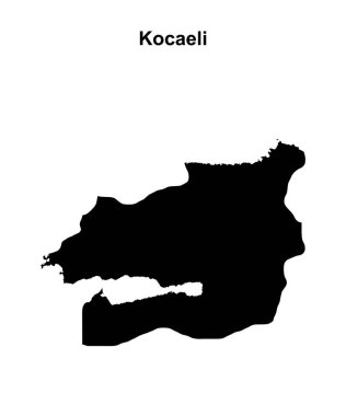 Kocaeli ili boş ana hat haritası