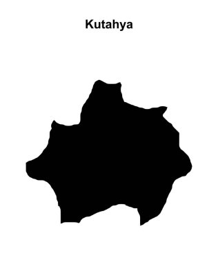 Kutahya eyaleti boş ana hat haritası