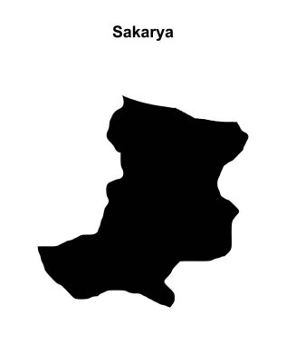 Sakarya province blank outline map clipart