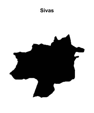 Sivas vilayeti boş ana hat haritası