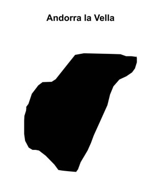 Andorra la Vella bölgesi boş ana hat haritası