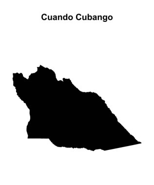 Cuando Cubango bölgesi boş ana hat haritası