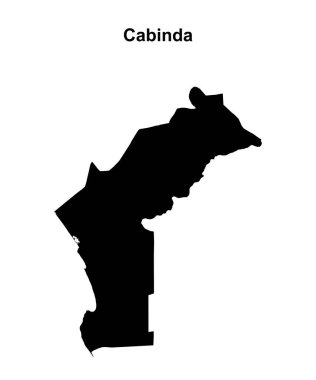 Cabinda province blank outline map clipart