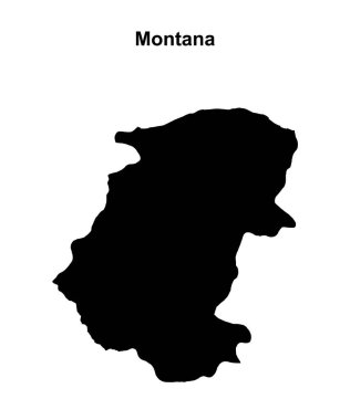 Montana eyaletinin boş dış hat haritası