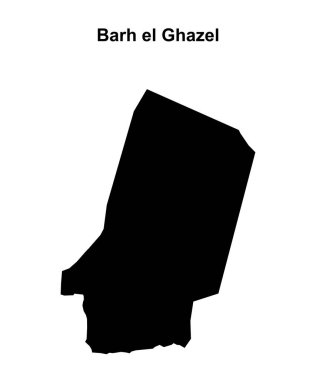 Barh el Ghazel bölgesi boş ana hat haritası