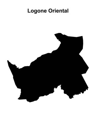 Logone Oriental region blank outline map clipart