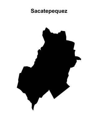 Sacatepequez department blank outline map clipart