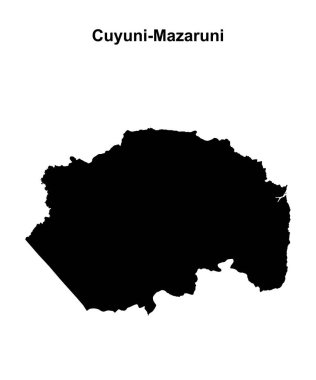 Cuyuni-Mazaruni bölgesi boş ana hat haritası