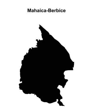 Mahaica-Berbice bölgesi boş ana hat haritası