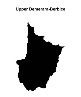 Üst Demerara-Berbice bölgesi boş ana hat haritası
