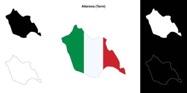 Allerona (Umbria) ana hat haritası seti