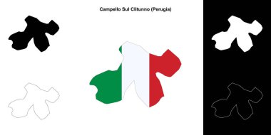 Campello Sul Clitunno (Umbria) ana hat haritası seti