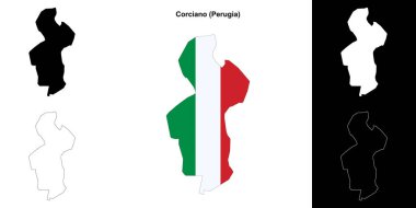 Corciano (Umbria) ana hat haritası seti