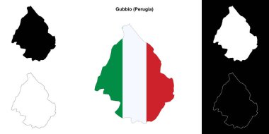Gubbio (Umbria) ana hat haritası seti