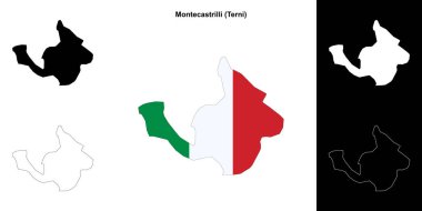 Montecastrilli (Umbria) ana hat haritası seti