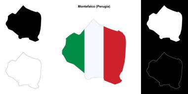 Montefalco (Umbria) ana hat haritası seti