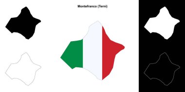 Montefranco (Umbria) ana hat haritası seti