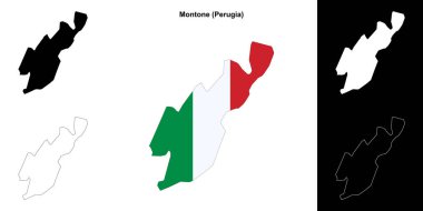 Montone (Umbria) ana hat haritası seti