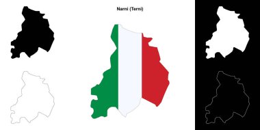 Narni (Umbria) ana hat haritası seti