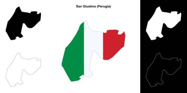 San Giustino (Umbria) ana hat haritası seti