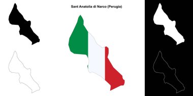Sant Anadolu di Narco (Umbria) ana hat haritası seti