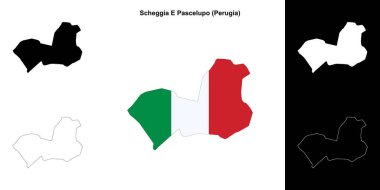 Scheggia E Pascelupo (Umbria) ana hat haritası seti