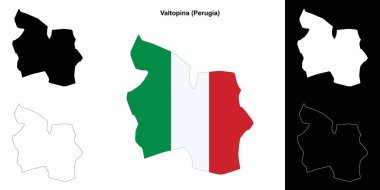 Valtopina (Umbria) ana hat haritası seti