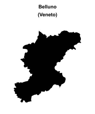 Belluno eyalet ana hatları haritası
