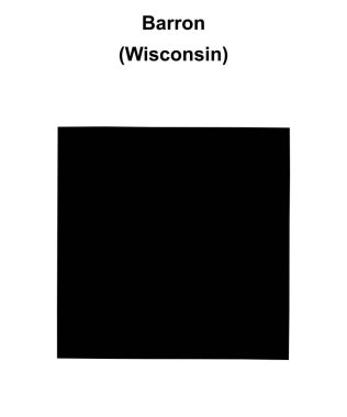 Barron County (Wisconsin) boş ana hat haritası