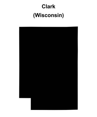 Clark County (Wisconsin) boş ana hat haritası