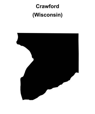 Crawford County (Wisconsin) boş ana hat haritası