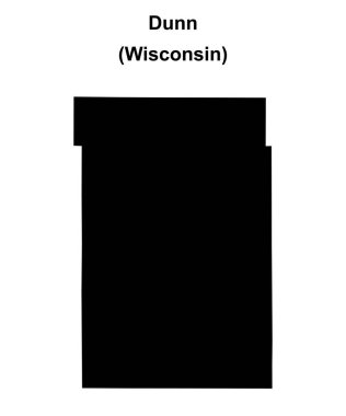 Dunn County (Wisconsin) boş ana hat haritası