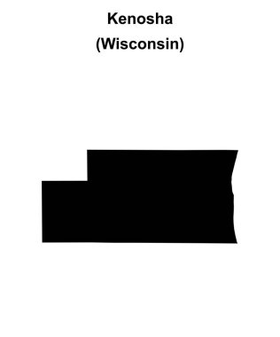 Kenosha İlçesi (Wisconsin) boş ana hat haritası