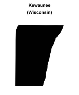 Kewaunee İlçesi (Wisconsin) boş ana hat haritası