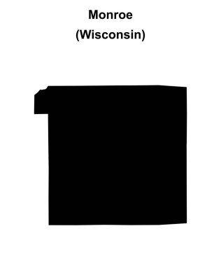 Monroe County (Wisconsin) boş ana hat haritası