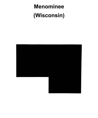 Menominee İlçesi (Wisconsin) boş ana hat haritası