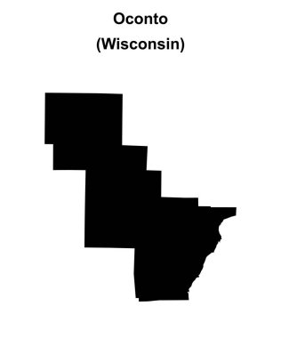 Oconto İlçesi (Wisconsin) boş ana hat haritası