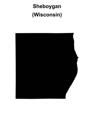 Sheboygan İlçesi (Wisconsin) boş ana hat haritası