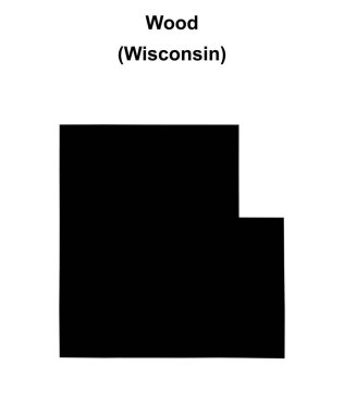 Wood County (Wisconsin) boş ana hat haritası